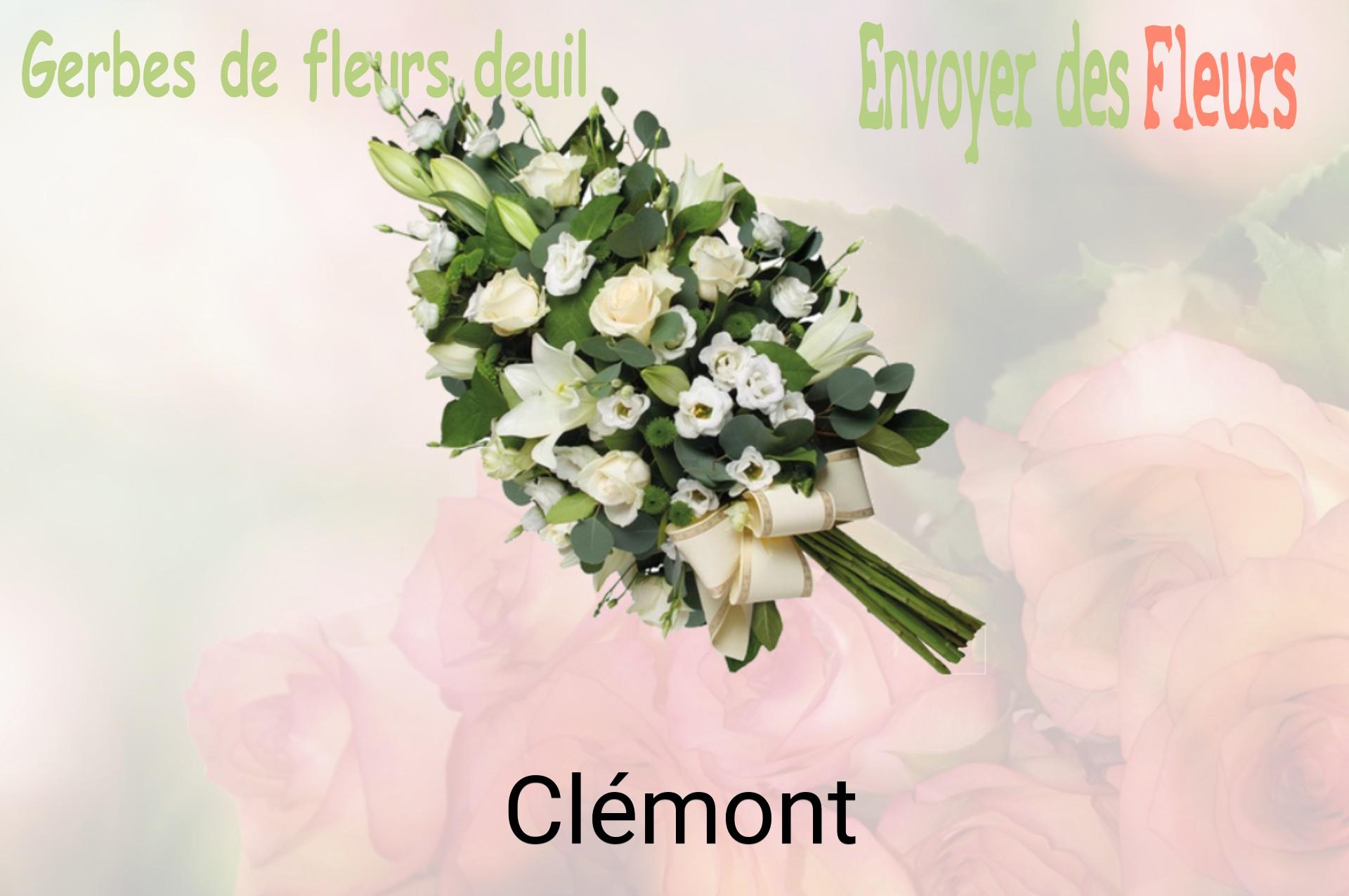 Gerbe de fleurs de deuil livrée à Clémont